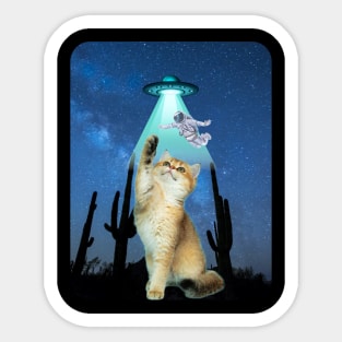 Cat vs Alien Sticker